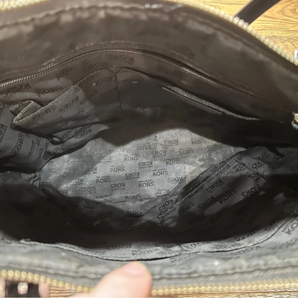 Michael Kors Black Monogram Tote - Picture 7 of 13